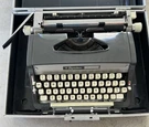 Montgomery Ward Signature 440T Manual Typewriter Charcoal W/case 1966 Read. Fixed Price $85.00.