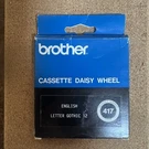 Brother Cassette Daisy Wheel 417 English Letter Gothic 12 Unused Japan Made Box. Fixed Price $45.00.