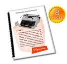Gray Olympia SM3 De Luxe Typewriter (1953-1959) Manual Operating Instructions. Fixed Price $19.99.