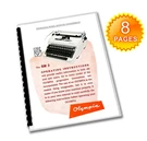White Olympia SM3 De Luxe Typewriter (1953-1959) Manual Operating Instructions. Fixed Price $19.99.