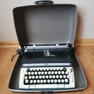 Vintage Sears Forecast 12 Portable Manual Typewriter With Hard Sided Travel Case. Fixed Price $49.99.