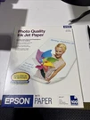 Epson Matte Finish Photo Paper 8,5 X11 Ink Jet Printer 100 Sheets #41062 New. Fixed Price $16.00.