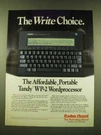 1990 Radio Shack Tandy WP-2 Wordprocessor The Write Choice. Fixed Price $19.99.