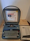 Vintage 1967 Brother Webster XL-500 Blue Ultra Portable Typewriter W/ Case Euc. Fixed Price $180.00.