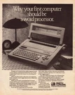 1989 Smith Corona Word Processor Print Ad Pwp 2000 First Computer. Fixed Price $19.99.