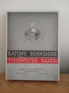 Vintage Eaton's Berkshire Bond Typewriter Paper Empty Box. Fixed Price $5.00.