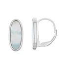 Sterling Silver White Oval Mop Earrings. Fixed Price $60.56.