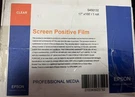 Epson Screen Positive Film 17" X 100' Instant Dry 5.3 Mil Catalog # S450132. Fixed Price $74.99.