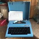 Rare 1980'S Turquoise Omega 30 Portable Typewriter With Case Blue Color.. Fixed Price $150.00.