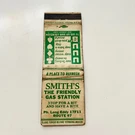 Smith's The Friendly Gas Station Vintage Matchbook Cover TMB54-1. Fixed Price $13.50.