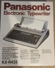 Panasonic Electronic Typewriter KX-R435 With Box. Fixed Price $75.00.