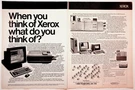 Xerox Vintage Magazine Ad 1980S Double Page Office Tech Laser Printer. Fixed Price $13.50.