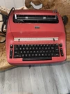 Red Vintage Ibm Selectric Typewriter Model Untested For Parts Clean. Fixed Price $100.00.