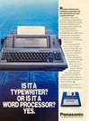 1989 Panasonic KX-W1000 Word Processing Typewriter Print Ad. Fixed Price $17.85.