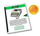 Olympia SM9 De Luxe Typewriter (1964-1967) User Manual Operating Instructions. Fixed Price $19.99.