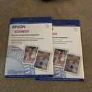 Two Epson Glossy Photo Paper 20 Sheet Pack 8.5" X 11". Fixed Price $9.99.