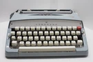 Vtg Blue Metal Coronado Brother Portable Manual Typewriter In Case. Fixed Price $99.99.