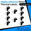 DK-1201 DK1201 Thermal Direct Labels 1.1" X 3.5"COMPATIBLE With Brother QL-500. Fixed Price $10.21.