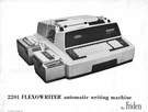Original Friden 2201 Flexowriter Advertisement Proof Copy, 1969. Fixed Price $45.00.
