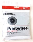 Smith Corona Regency Courier 12 Printwheel For Electronic Typewriters New. Fixed Price $16.98.