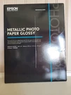 Epson S045589 Metallic Photo Paper Glossy 8.5" X 11" 25 Sheets Opened Not Used. Fixed Price $24.99.