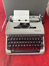 1950S Olympia SM3 Deluxe Typewriter, Case Germany Gray Read. Fixed Price $199.80.