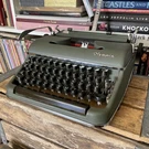 Olympia SM2 Qwertz Germany Green Typewriter + Case New Ribbon Lightly Serviced. Fixed Price $274.95.
