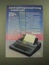 1987 Panasonic Accu-spell Plus RK-T34 Typewriter Ad You Wrong. Fixed Price $17.99.