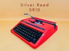 Working Typewriter Silver Reed Sr 10 Red Qwerty Retro Portable. Fixed Price $225.00.