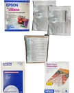 Lot Of Assorted Epson Premium Ink Jet Printer Photo Paper 8.5 11" Open Boxes. Fixed Price $49.95.
