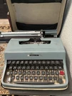Olivetti Lettera 32 Portable Manual Typewriter W/ Carrying Case - Blue. Fixed Price $230.00.