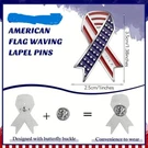 American Flag Enamel Lapel Pin Usa Ribbon Badges W Butterfly Buckles 2PAC. Fixed Price $9.89.