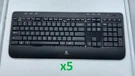 Lot Of (5) Logitech K520 Wireless Keyboards- No Usb Receiver- W/ Free Shipping. Fixed Price $39.99.