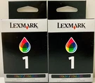 New Genuine Lexmark 1 2PK Ink Cartridges Box Series X2350 Z730. Fixed Price $14.95.