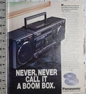 1989 Panasonic Vintage Print Boom Box Cd Cassette Radio Extra Bass System Eq. Fixed Price $7.24.
