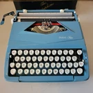 Vintage Sears Tutor Portable Manual Typewriter Model 871-1960 Retro Blue & Case. Fixed Price $125.00.