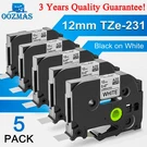 5PK Replace For Brother P-touch TZE-231 TZ-231 12MM White Laminated Label Tape. Fixed Price $12.79.