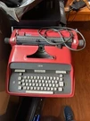 Rare Vintage Mid-century Ibm Model Executive Typewriter Red 1959. Fixed Price $445.00.