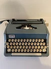 Vintage 1960'S Brother De Opus 895 Valient Blue Typwriter. Fixed Price $155.00.