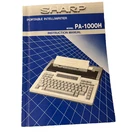 Sharp PA-1000H Portable Intelliwriter Instruction Manual Only Vintage Typewriter. Fixed Price $10.99.