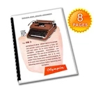 Brown Olympia SM3 De Luxe Typewriter (1953-1959) Manual Operating Instructions. Fixed Price $19.99.