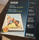 Epson Premium Photo Paper Glossy 8" X 10" 20 Sheets S041465. Fixed Price $21.00.