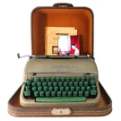 Vtg 1957 Remington Quiet Typewriter With Case, User Manual And New Ribbon.. Fixed Price $175.00.