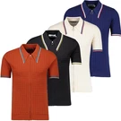 Madcap Mens Mod 60S 70S Spear Collar Check Retro Zip Polo Cardigan Cannon MC1070. Fixed Price $48.35.