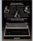 1984 Vintage Print Ad Panasonic KX-E708 Electronic Typewriter Magazine Ephemera. Fixed Price $15.98.