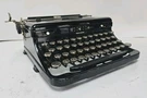 Royal Portable Typewriter Model Glossy Black Glass Keys W/case. Fixed Price $149.00.