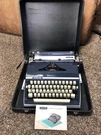 Vtg Adler J5 Typewriter With Manual & Case - Blue. Needs New Ribbon. Fixed Price $179.99.