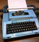 Vintage Smith Corona Coronet Xl Electric Typewriter Blue Portable Working Case. Fixed Price $159.00.