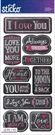 Sticko Love You Chalk Words Stickers - 10 Assorted Pieces (NM5260136). Fixed Price $7.95.