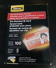 Fellowes 5 Mil Hot Laminating Pouches 100/PACK New Sealed. Fixed Price $18.99.